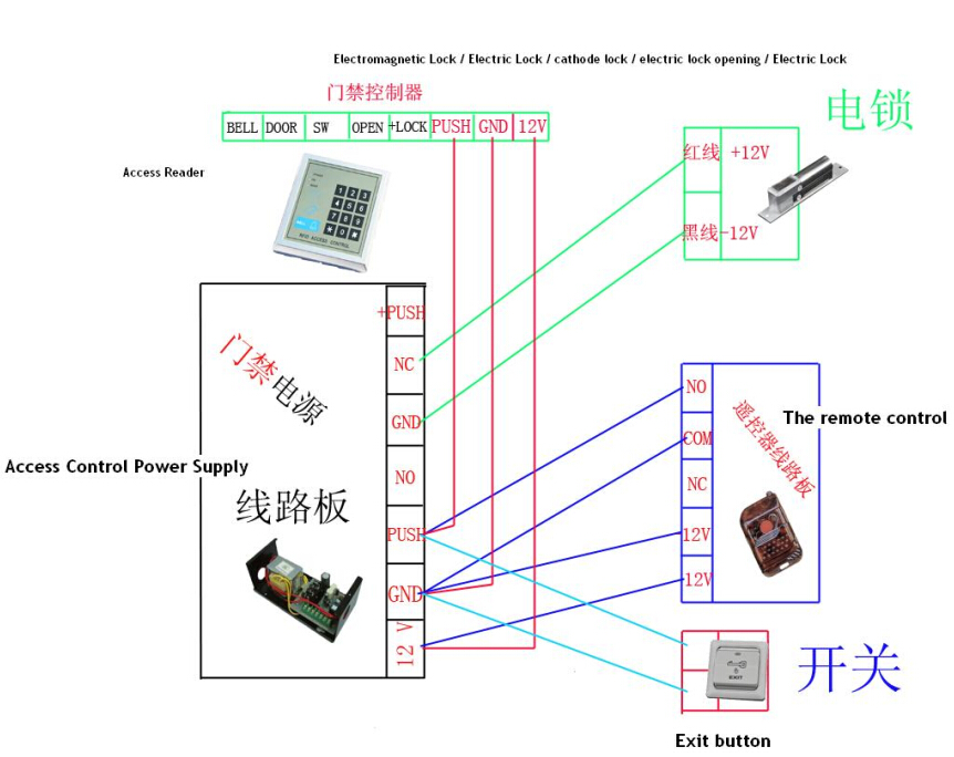 门禁一体机接线图