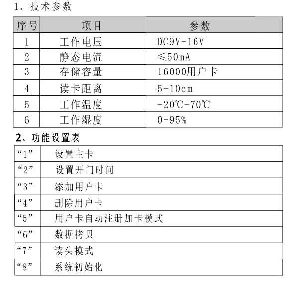 ID IC卡双频门禁一体机/1.6万用户/自动无人看守自动授权卡(图1)