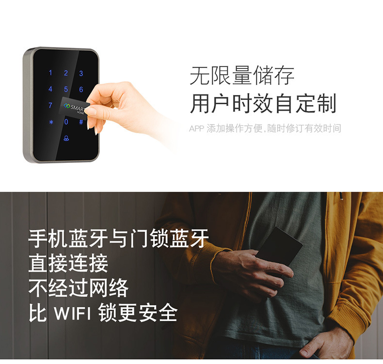 通通锁APP门禁门锁，APP门禁锁，蓝牙门禁设备，刷卡密码蓝牙门锁(图9)